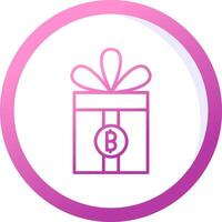 regalo bitcoin vector icono