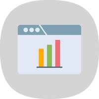 Web Traffic Flat Curve Icon vector