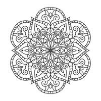 Outline mandala decorative and ornamental design for coloring page vector