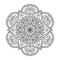 Outline mandala decorative and ornamental design for coloring page vector