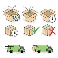 Set of shipping delivery vector icons