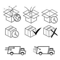 Set of shipping delivery vector icons