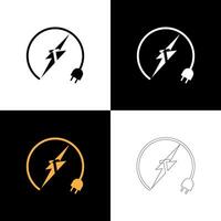 Vector cartoon electric plug icon in comic style. Power wire cable sign illustration pictogram. Wire business splash effect concept. Pro Vector