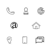 Vector business card icon set design . vector pro