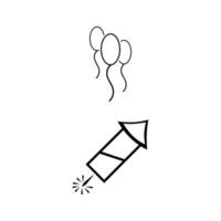 Outline Party Icon Collection Pro Vector