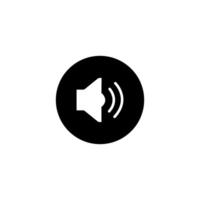 Sound volume icon set. Speaker symbol isolated with black color. Volume control. Pro Vector