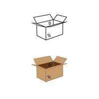 Editable Set Icon of Delivery Box, Vector illustration isolated on white background. using for Presentation, website or mobile app Pro Vector