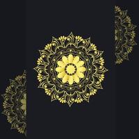 lujo ornamental mandala diseño antecedentes en oro color diseño. vector Pro