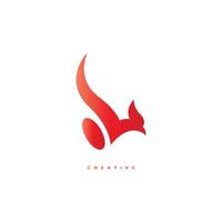 Bird Logo Design template vector logo design with red color. vector pro