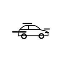 Car pictogram, minimal line icon transportation illustration. Pro Vector