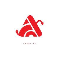 Letter A logo icon design template elements with red color. vector pro