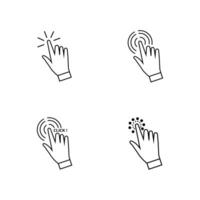 Click Here Icon. Hand mouse symbol. Click button for website. Pro Vector