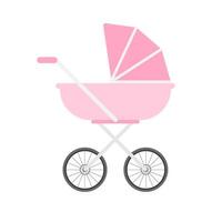 Vector flat baby pram