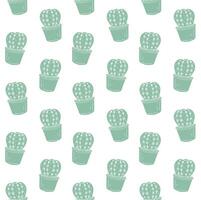 Vector seamless pattern of hand drawn cactus