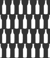 Vector seamless pattern of beer bottle silhouette