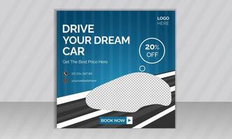 Modern and elegant car rent and sell banner bundle set for social media post and story template vector, web banner or ads post vector