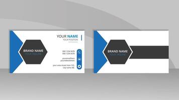 Modern Double sided business card design for business and personal use. Creative and clean visiting card or presentation card template. Vector illustration card design