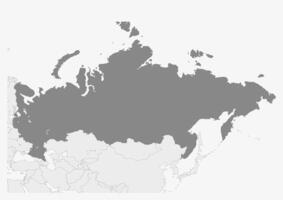 mapa de Europa con destacado Rusia mapa vector