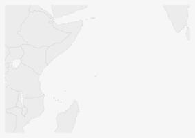 mapa de África con destacado seychelles mapa vector