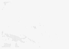 Map of Oceania with highlighted Marshall Islands map vector