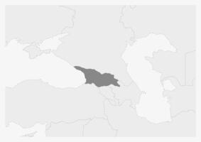 mapa de Europa con destacado Georgia mapa vector