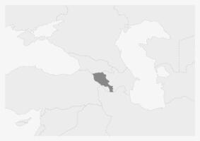 mapa de Europa con destacado Armenia mapa vector