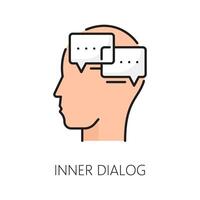 Inner dialog psychological disorder problem icon vector