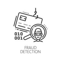 Online fraud, online payment safety line icon vector