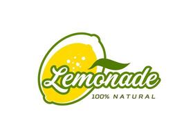 Lemonade icon with lemon fruit for juice drink vector