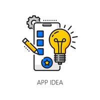 App idea for web application software development vector