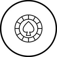 Spade Chip Vector Icon
