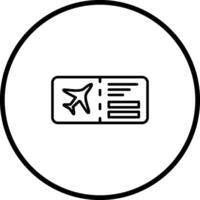 icono de vector de billetes de avión