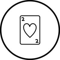 icono de vector de tarjeta de corazones