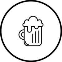 medio litro de cerveza yo vector icono