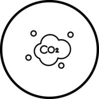 icono de vector de dióxido de carbono