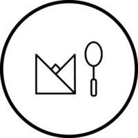 Spoon and Napkin Vector Icon