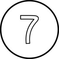 Number Seven Vector Icon