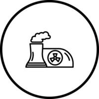 icono de vector de planta nuclear