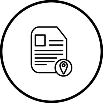 icono de vector de ubicación de documento