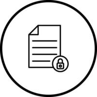 icono de vector de documento privado