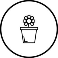 Flower Pot Vector Icon