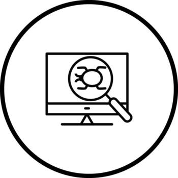 icono de vector de depuración