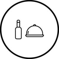 icono de vector de comida y cerveza