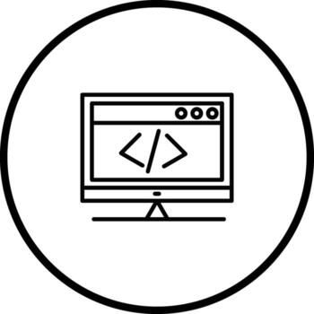 icono de vector de codificación html