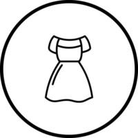 icono de vector de vestido de fiesta