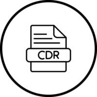 icono de vector de cdr