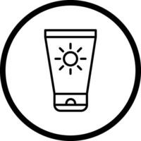 icono de vector de crema solar