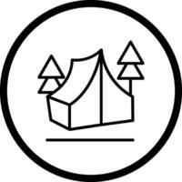 icono de vector de campamento