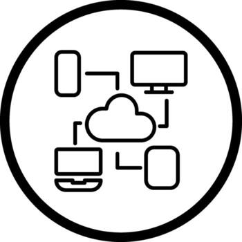 Cloud Computing Vector Icon