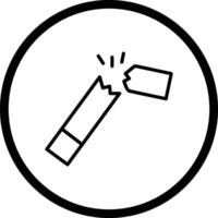 Broken Cigarette Vector Icon